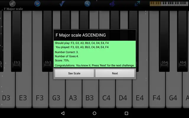 Piano Scales & Chords Free android App screenshot 1